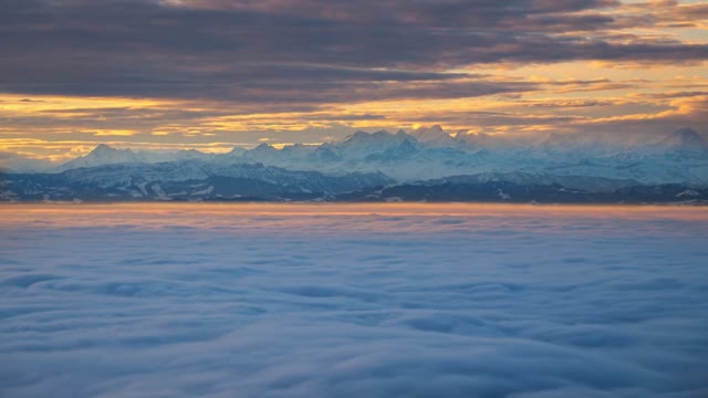 Alpine sea of fog