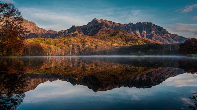 Autumn mountain lake