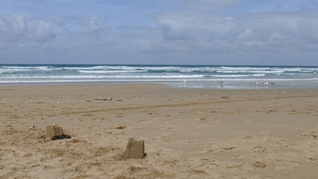 Beach sandcastle